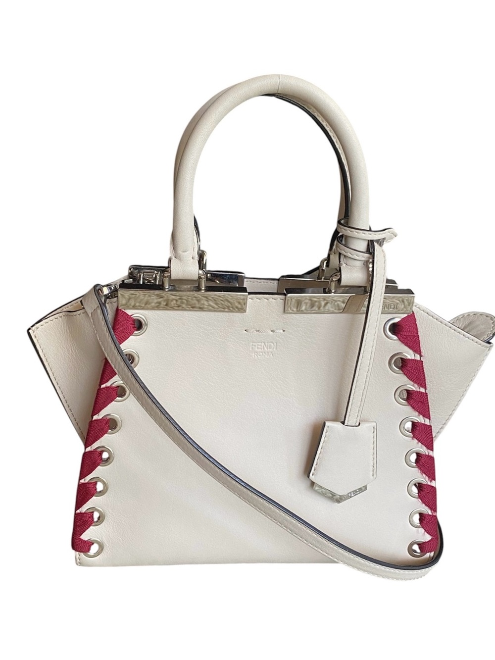 Fendi Petite 3Jours in White Leather